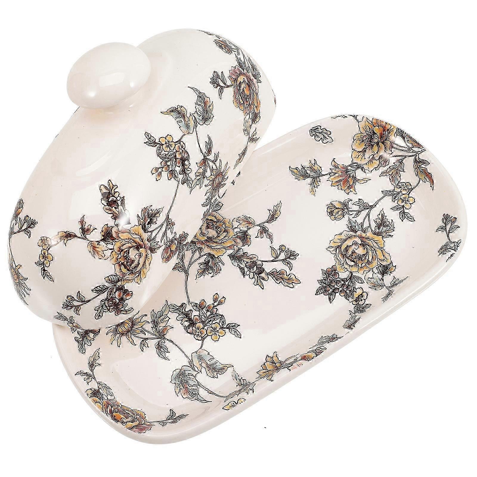 Ceramic Butter Dish with Lid for Kitchen Storage