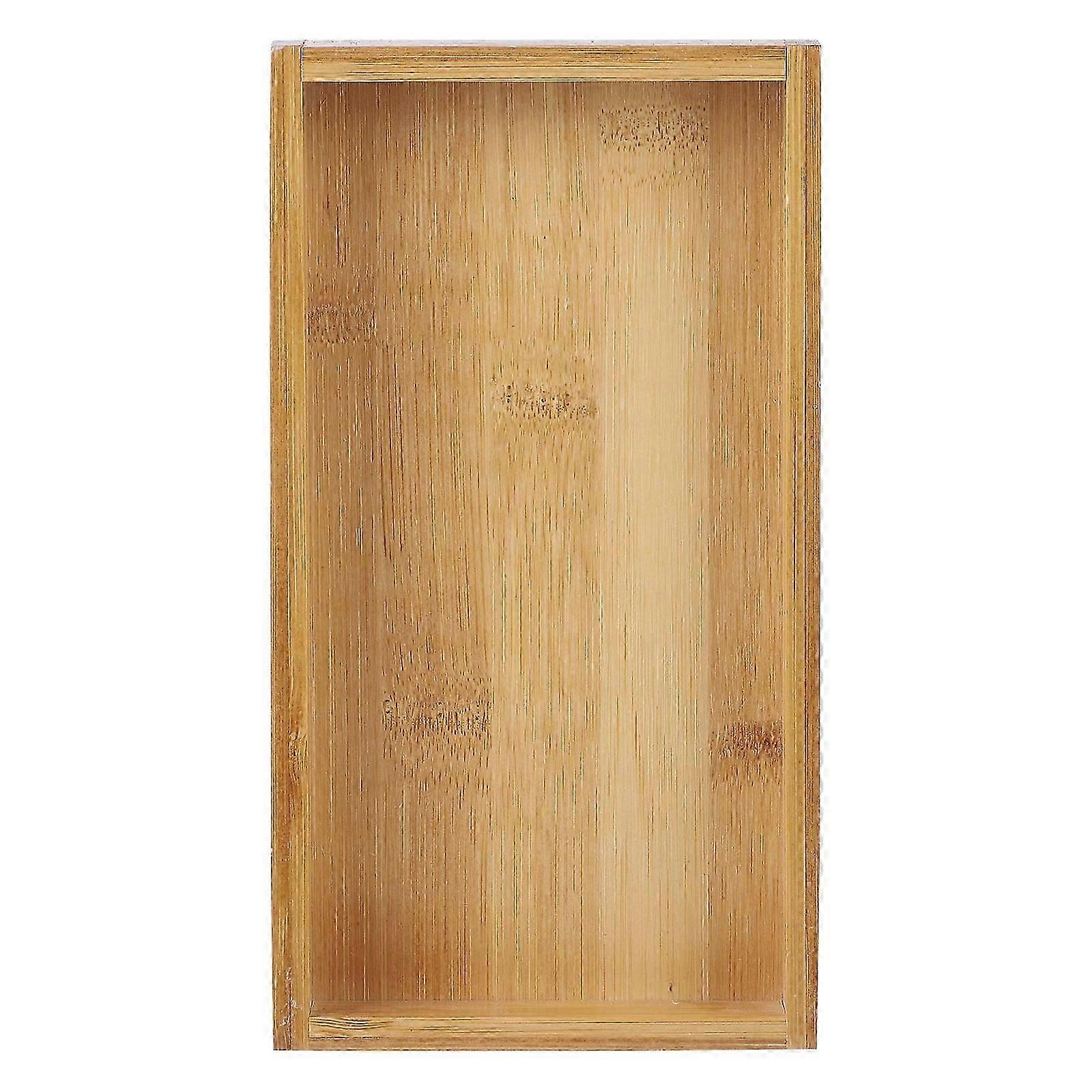 Bamboo Rectangular Tray for Kitchen 1Pcs Food Serving Bread Tray Khaki