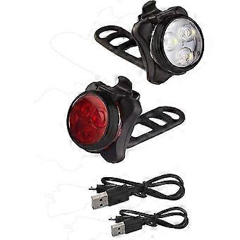 Ensemble d'éclairage de vélo, éclairage de vélo rechargeable par USB, éclairage de vélo