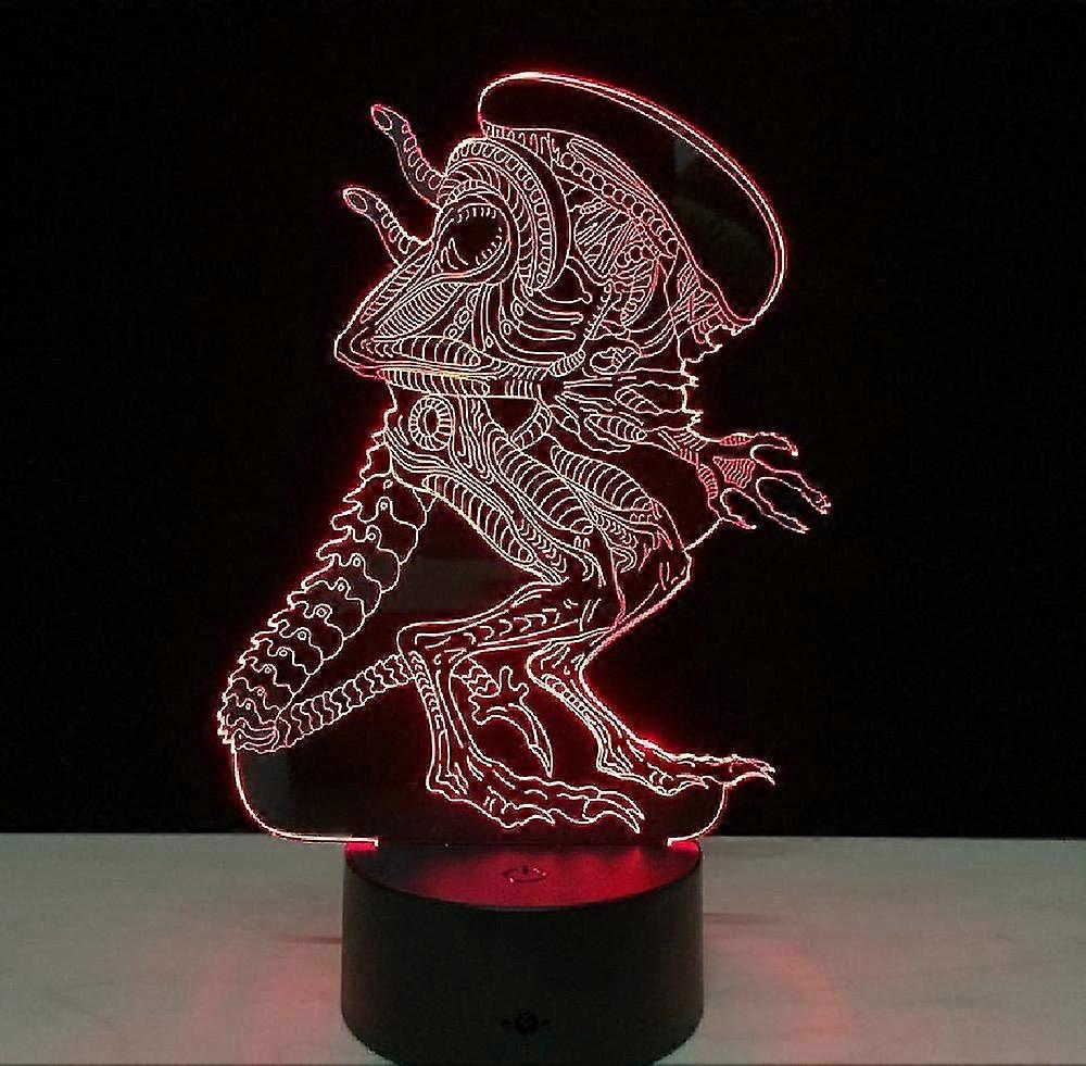 Alien Vs Predator 3d Lighting Mood Lamp 7 Colors Changing Lamp