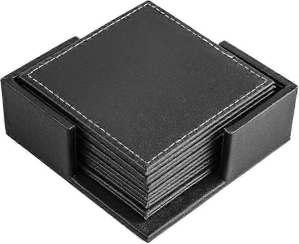 Set mit 6 Untersetzern (Schwarz)