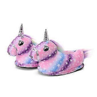 3-12 Years Baby Winter Unicorn Slippers Boy Girl Plush soft Bedroom House Slipper Indoor Furry Kids Children