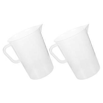 2st plastmätkopp: 5000ml dubbelsidig skala märkning graderad kanna för campingmatlagning - vätskemätkannor