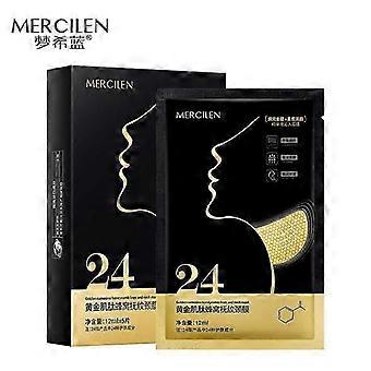 24K Gold Peptide Neck Masks (5-Pack), Anti-Wrinkle & Hydrating Collagen Neck Patches SZ