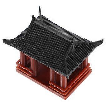 Plastik miniaturestatue til akvarieindretning Asiatisk pavillon