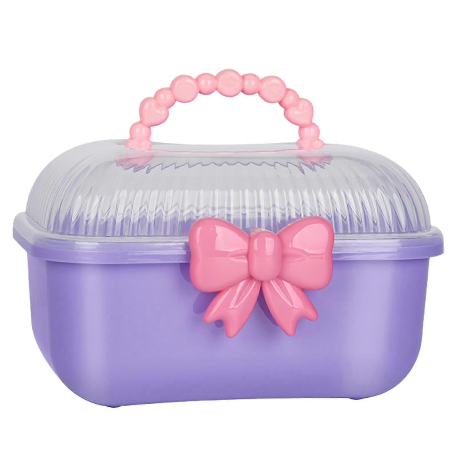 Portable Nail Tool Box with Large Capacity Double Layer Storage Case