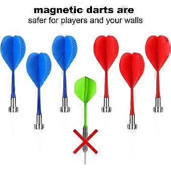 24 Stück Magnetische Darts Sicherheit Kunststoff Darts Ersatz Dart für Jungen, Mädchen und Erwachsene Zielspiel Spielzeug