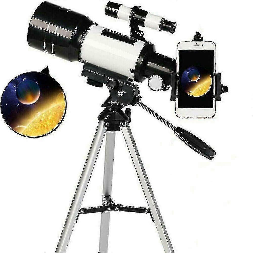 Télescope astronomique monoculaire d'extérieur à zoom HD 150x F30070 avec trépied 70 mm_zrdj