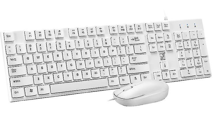 Teclado USB com fio ultrafino e kit de substituição do mouse