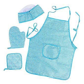 Kids Kitchen Apron Set Easy Clean Cloth
