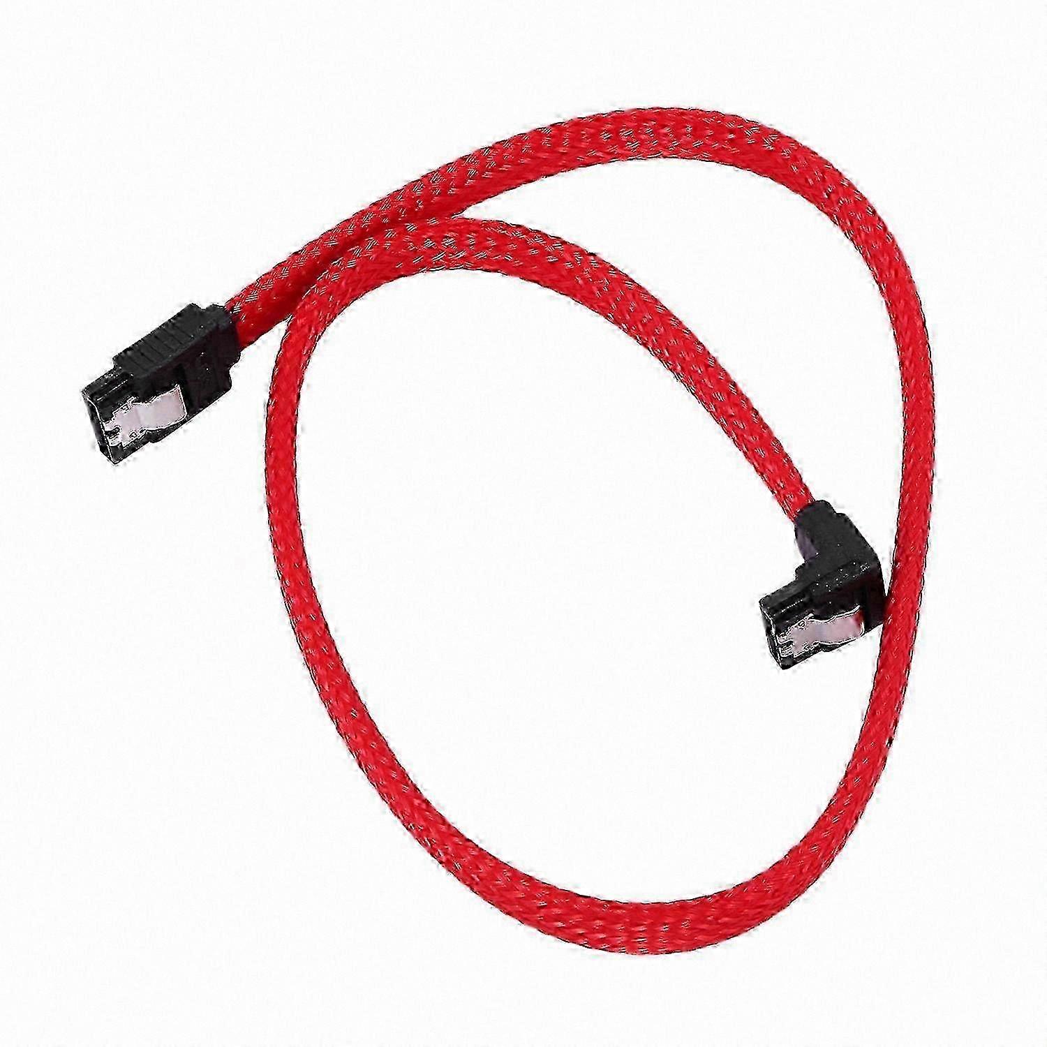 50cm SATA III Right Angle Nylon Cable