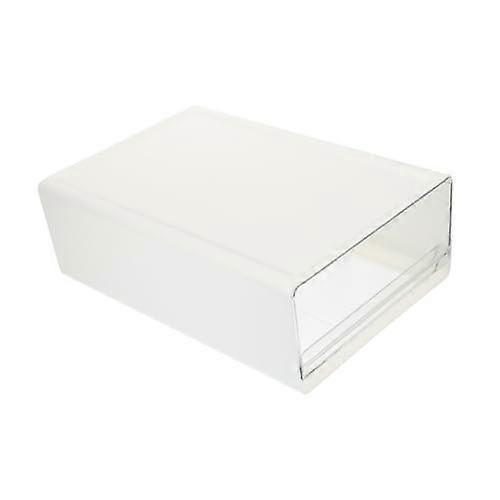 Storage Drawer Organizer White Plastic Stackable Box Compact Drawer Design for Home Office Dorm