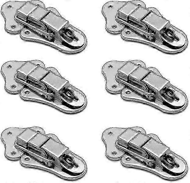 6 Pack Lock Toggle Catch Durable Latch for Suitcases Wooden Boxes Toolboxes 93.4mm Length Includes Padlock
