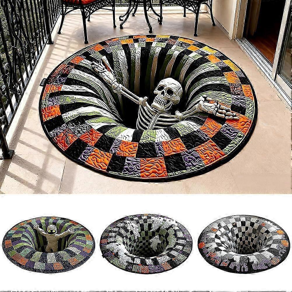 Optical Illusion Skeleton Rug