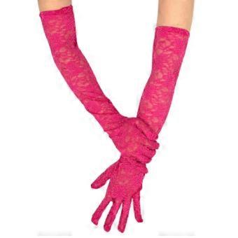 Elegant Wine Red Lace Long Gloves for Women - Perfect for Evening Dance, Lolita Style, Various Special Occasions & Mittens