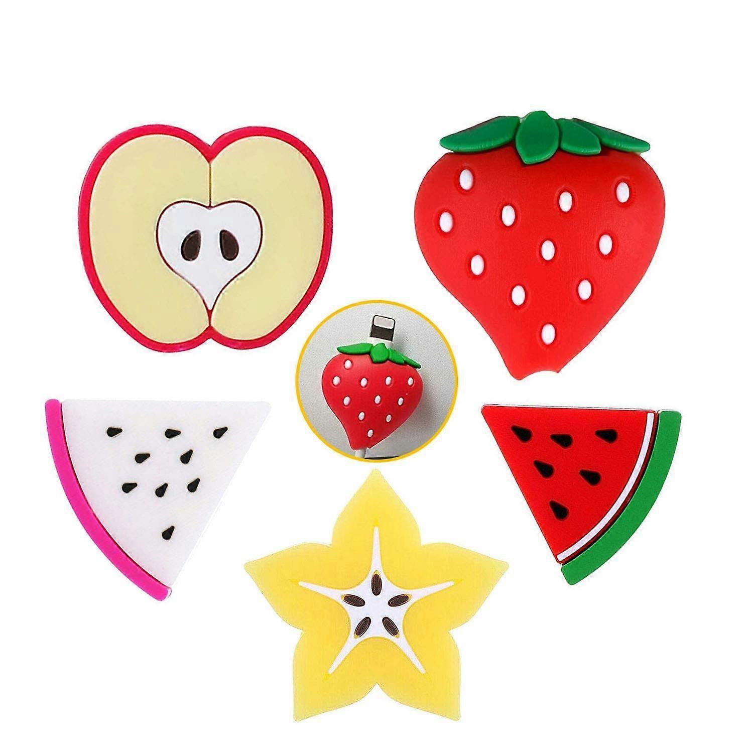 5-Piece Silicone Fruit-Shaped Cable Protector Bites