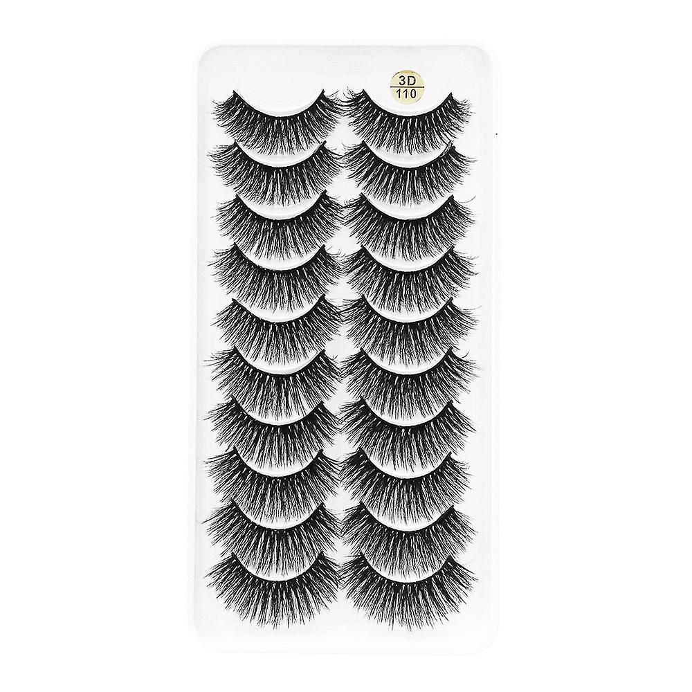 Fake Lashes Fake Eyelashes 10 Pairs Pack Opaque Uv Finish Short Pointed Almond Shape