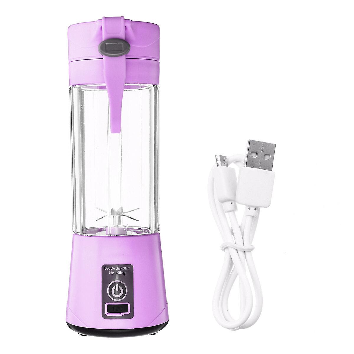 400Ml 1800ma Mixer Maker Fruit Blender Shaker Bottle Usb Rechargeable 6 Blade Diy Juicer Camping Picnic