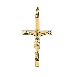 9ct Gold 25x15mm solid block Crucifix Cross