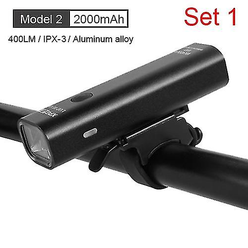 400lm Bike Front Light Set Anti-glare Usb Rechargeable Mtb Bicycle Light With Taillight 3 Mode Led Cycling Headlight