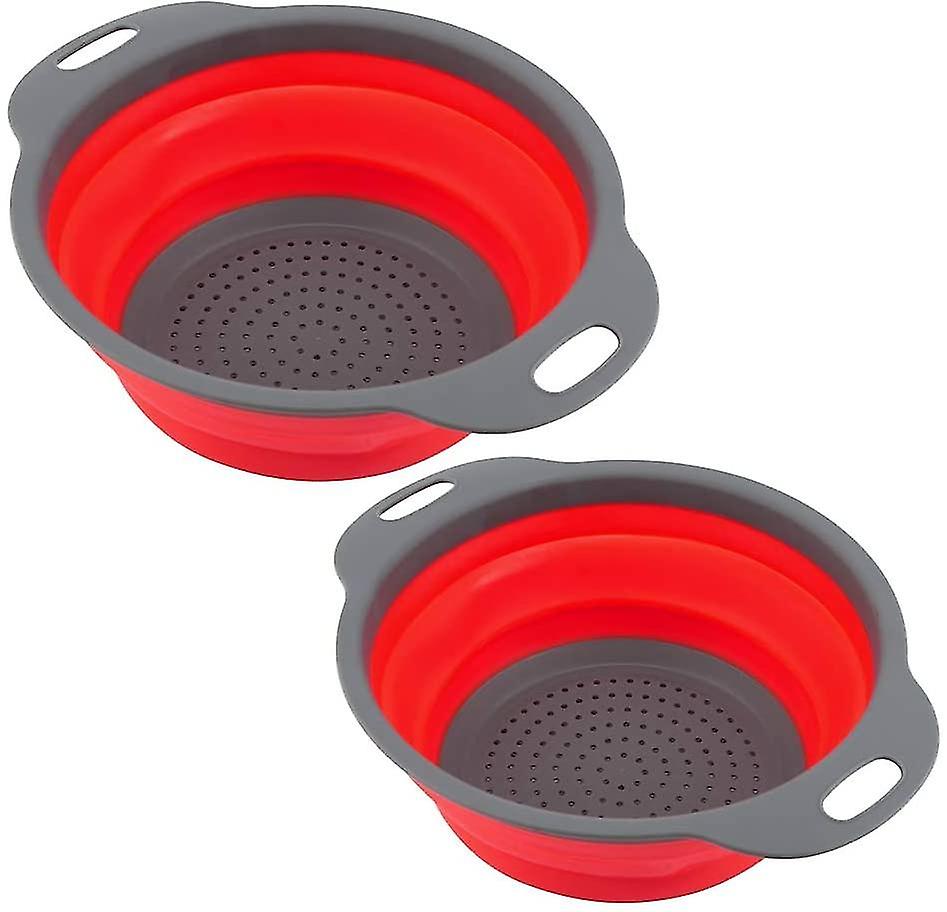 2 Pieces Collapsible Kitchen Colander, Drain Basket For Draining Pasta
