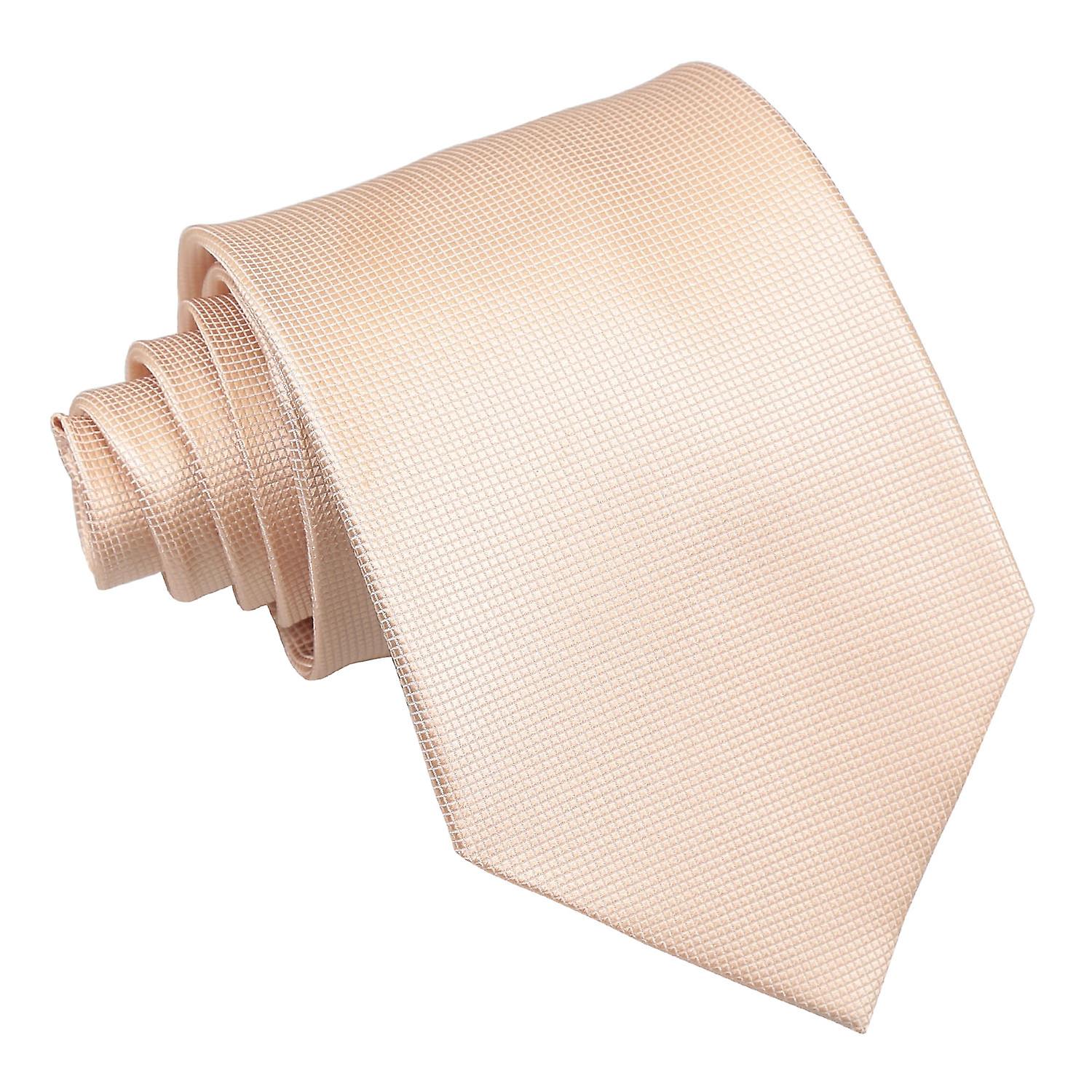 Champagne Solid Check Tie