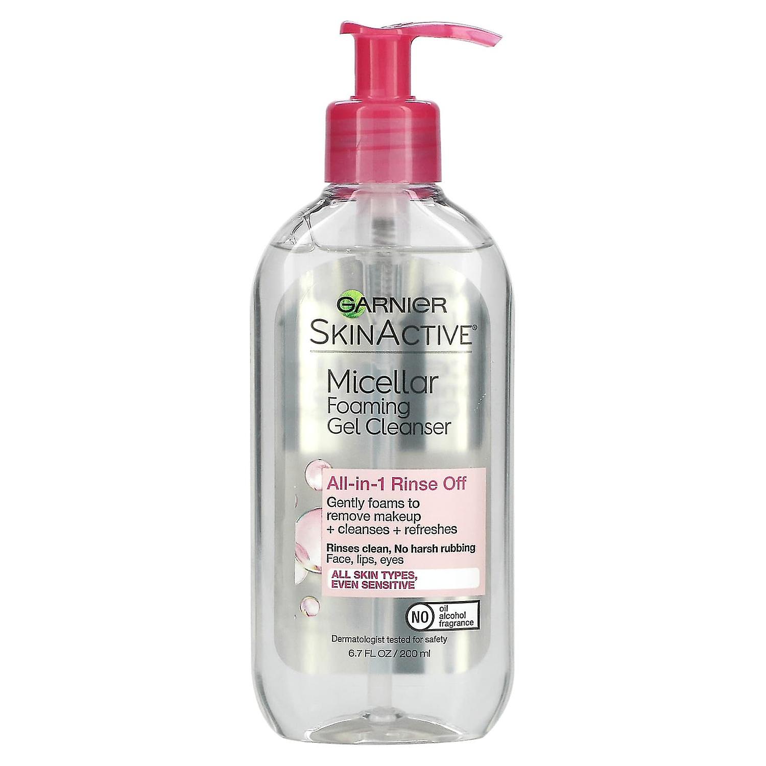 Garnier, SkinActive, Micellar Foaming Gel Cleanser, All-in-1 Rinse Off, All Skin Types, 6.7 fl oz (2