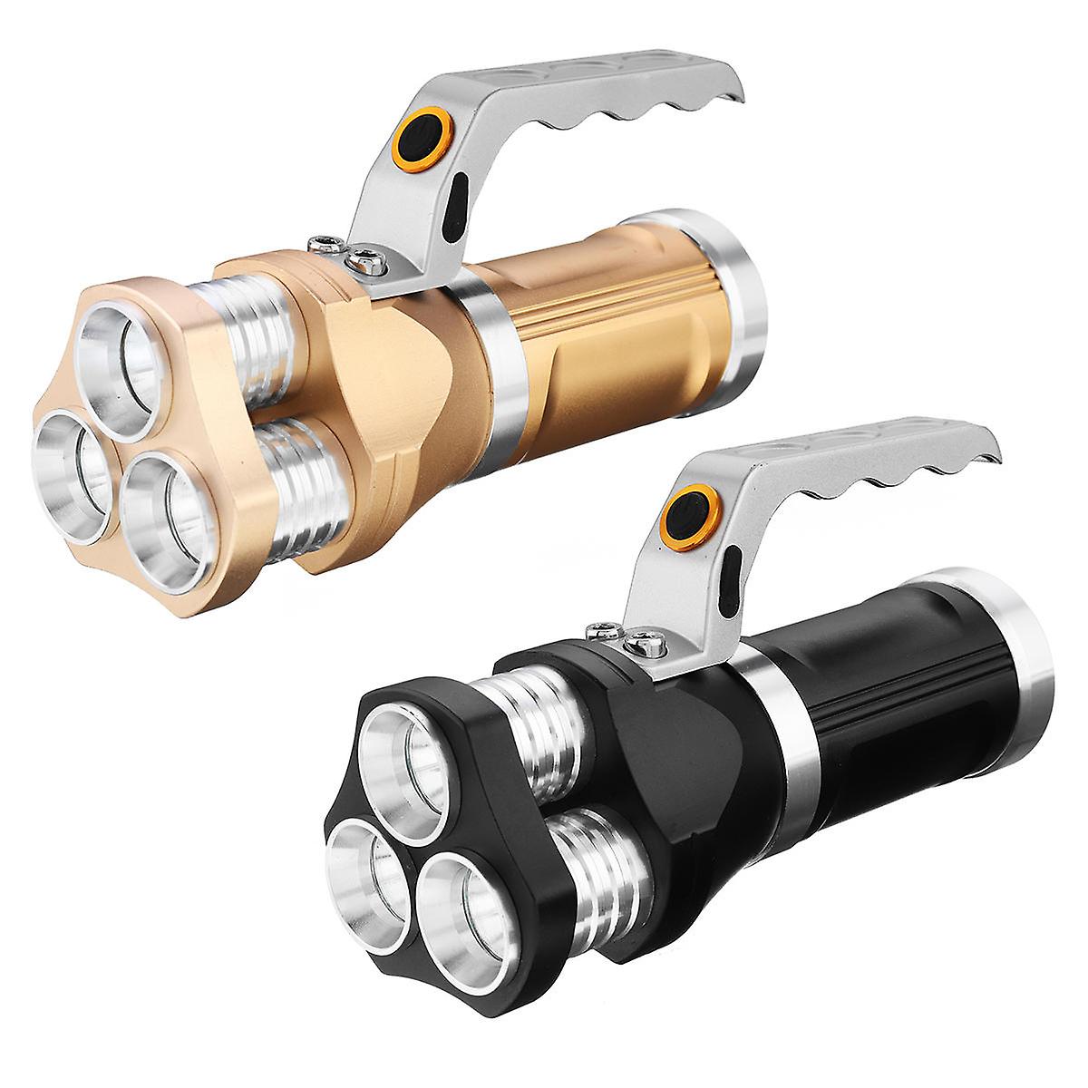 3X Rechargeable T6 Led Tactical Flashlights - High Lumens, Waterproof, Zoomable