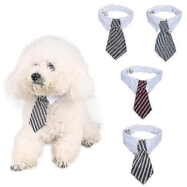 Chien Chat Toilettage Chat Nœud papillon rayé Animal Striped Nœud papillon Collier Pet Réglable Noël Collier Chat