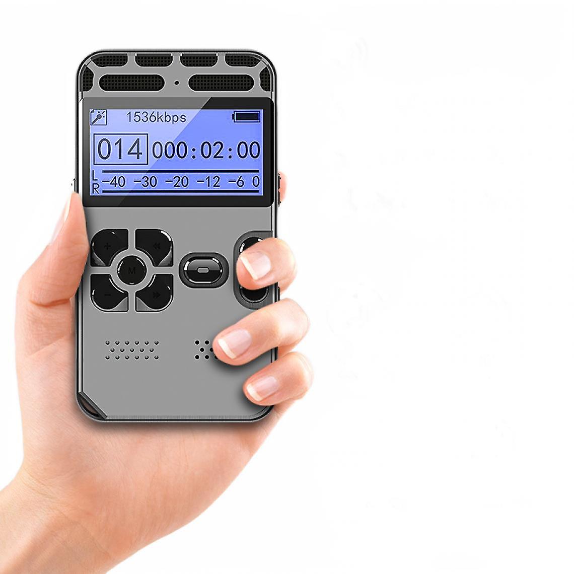 32gb Digital Sound Recorder Audio Recorder Led Display Mp3 Voice Activated Noise Reduction