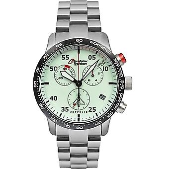 Zeppelin Eurofighter Analoge Herrenuhr Quarz mit Edelstahlarmband 7298M-5