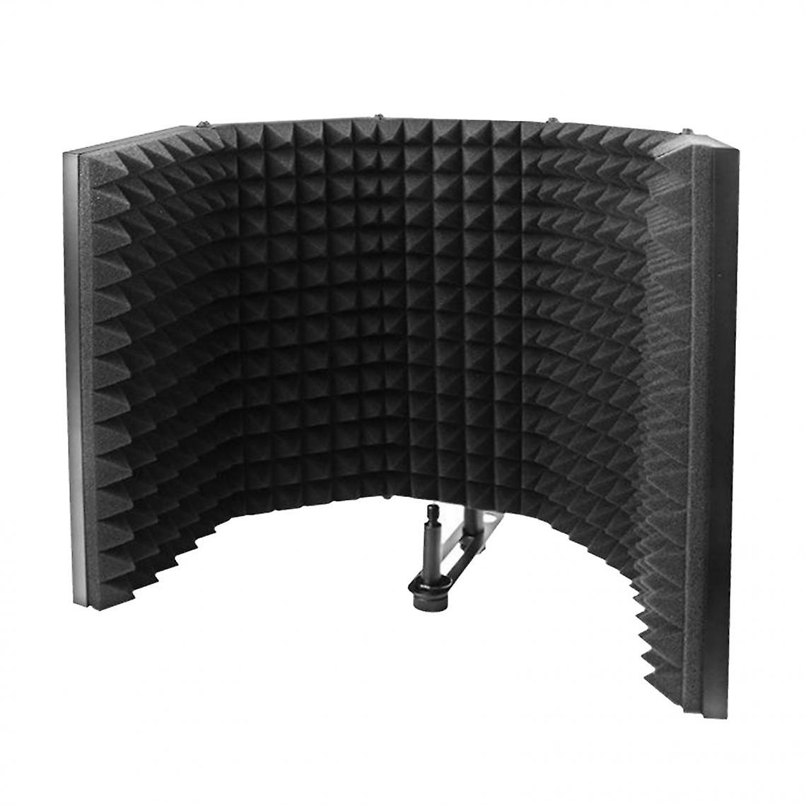 Adjustable Microphone Shield Isolation Reflection Filter Portable Vocal Booth 5 Panel Design