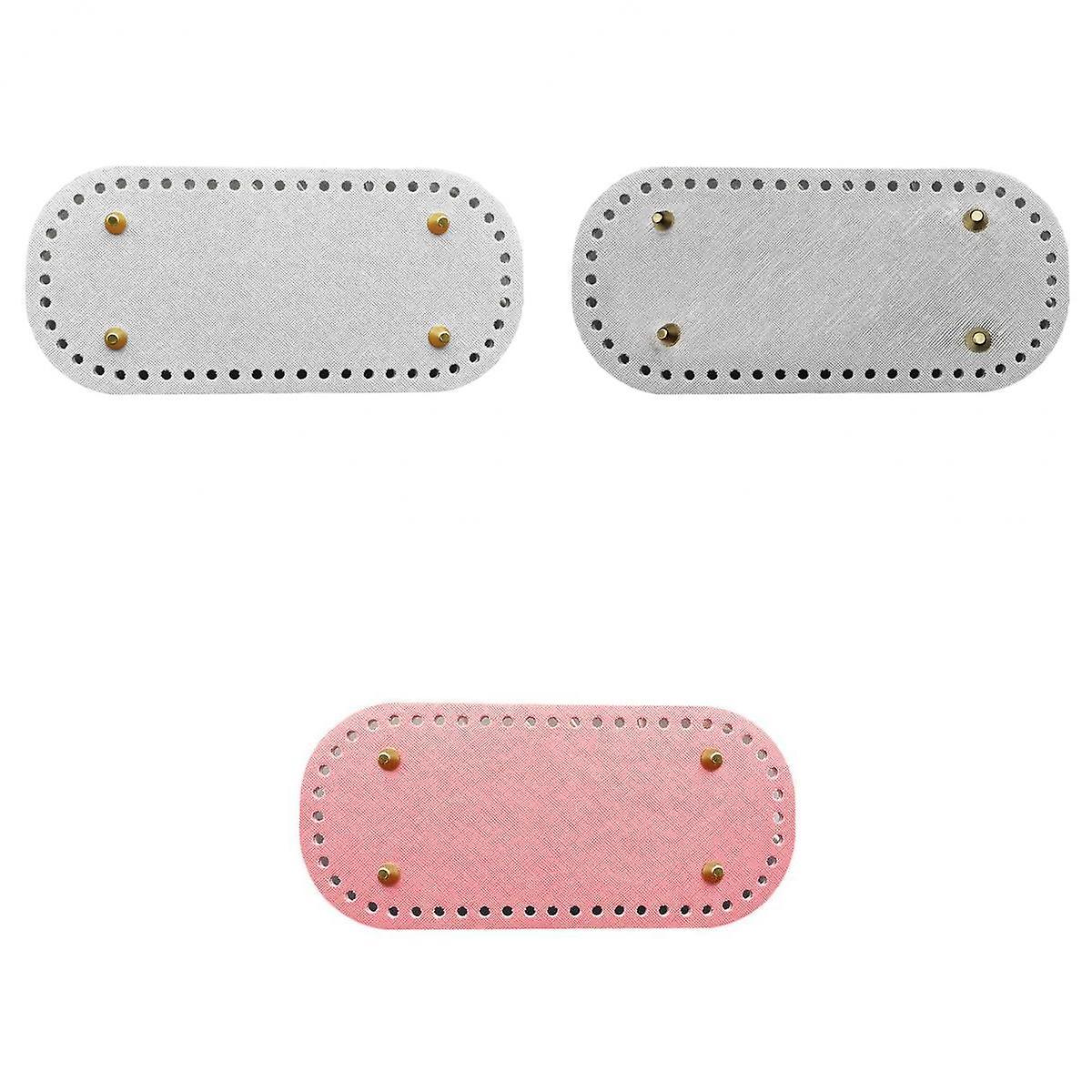 Leather DIY Bags Bottom Mat Pad Insert Replacement  White Silver Pink