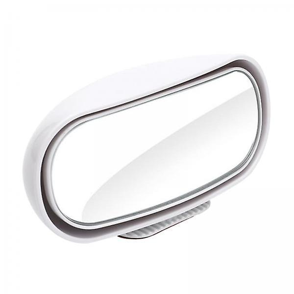 2xUniversal HD360 Car Wide Angle Convex Rear Side View Blind Spot Mirror White