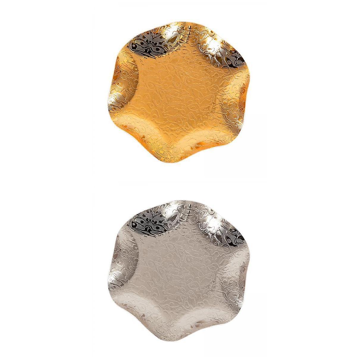 2x Fruit Plate Candy Snacks Container Serving Trays for Countertop Dessert