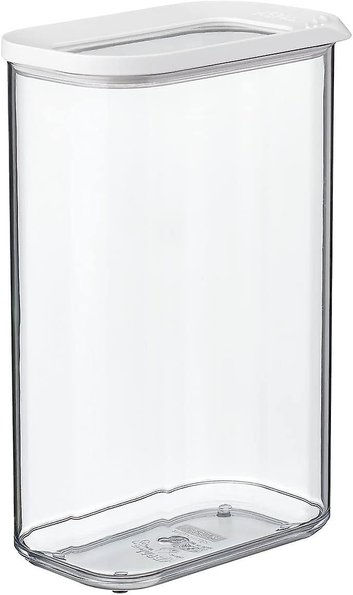 Rectangular Food Storage Box Transparent Storage Box with Lid - Kitchen Storage Box 15*22*9CM White
