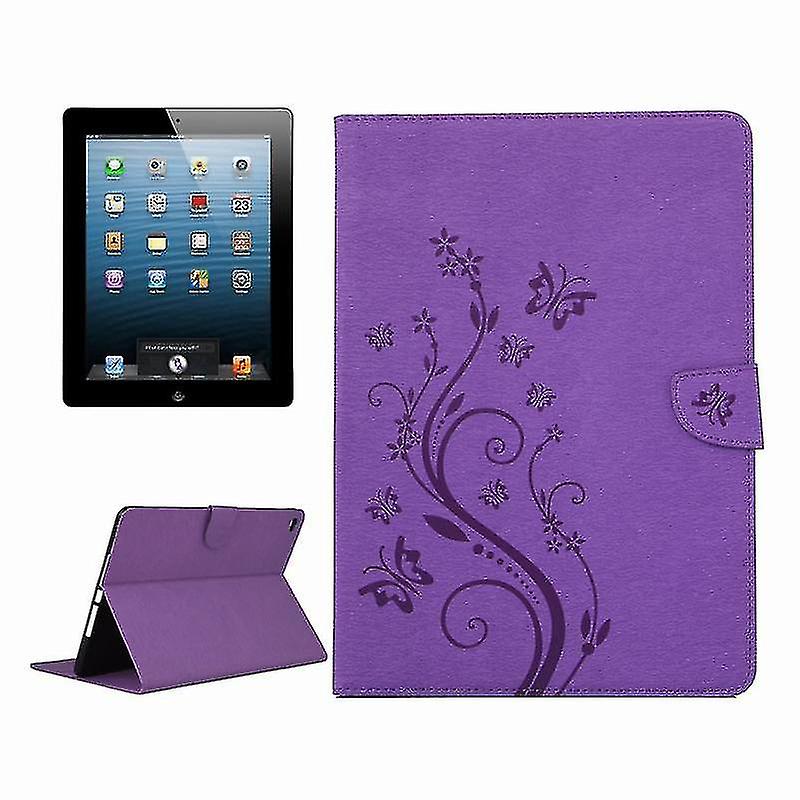 For Ipad Air Pressed Flowers Butterfly Pattern Horizontal Flip Pu Leather Case With Magnetic Buckle & Holder & Card Slots & Wallet
