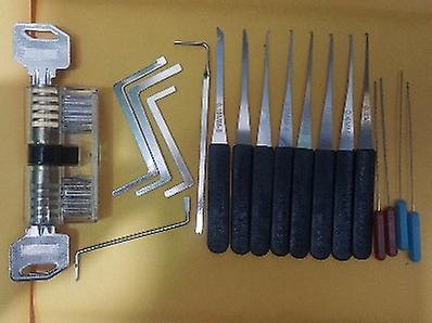 Professional Lock Pick Set Hand Tools Locksmith Tools Remove Hooks Lock Pin Broken Key Extractor  Practice Pick Lock Combination