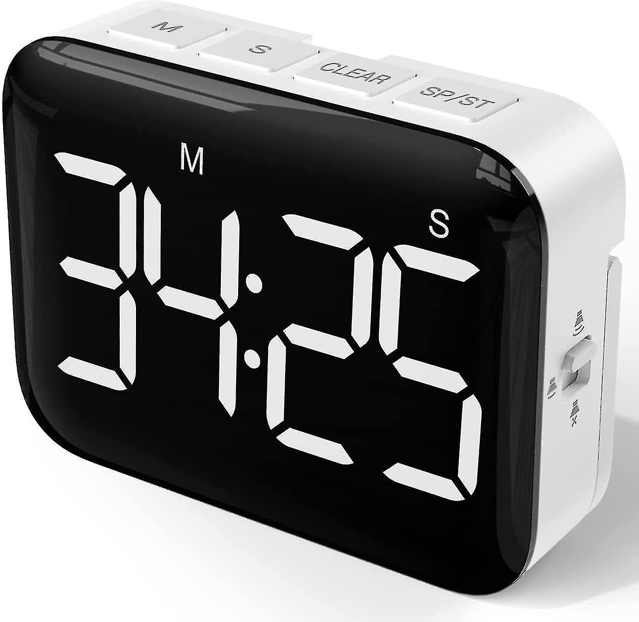 Digital Kitchen Timer 4 Inch Large Led Display Magnetic Timer With Adjustable Brightness And Sound S