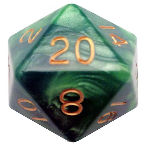Metallic Dice Game Quality Mega Acrylic D20 Mega Attack with Gold Numbers