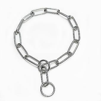 Stainless Steel Dog Collar Pet Training P Chain Big Dog Anti-bite Necklace Anti-rush Collar Telescop