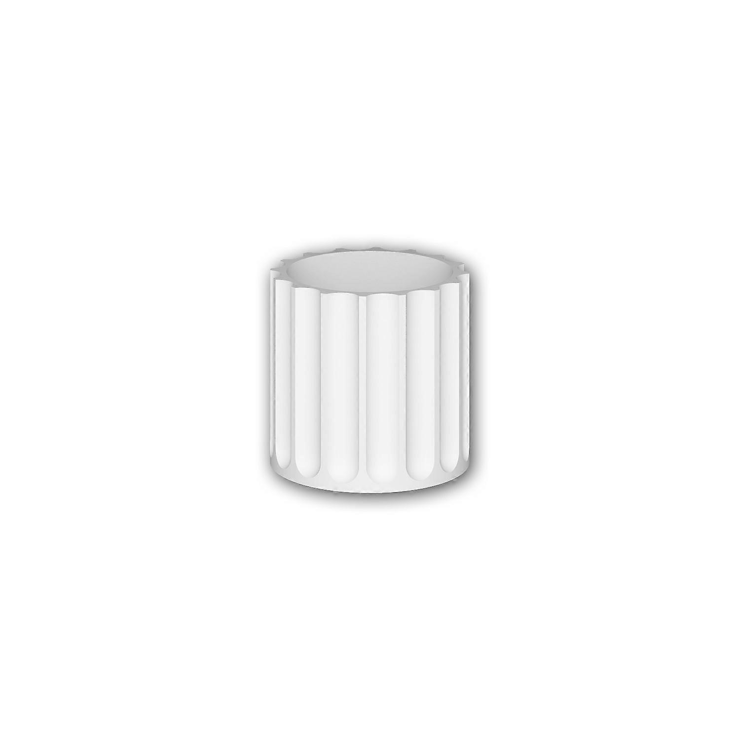 e-Delux GmbH 1 x Segment de colonne 412005 Profhome 36,4 cm x 36,4 cm x 35 cm blanc Mousse de polyuréthane rigide prétraité léger, solide, indéformabl