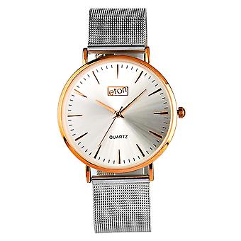 Eton unisex ruostumaton teräs meshrannekoru fachion katsella kaksi sävy viimeistely 3279J-TT