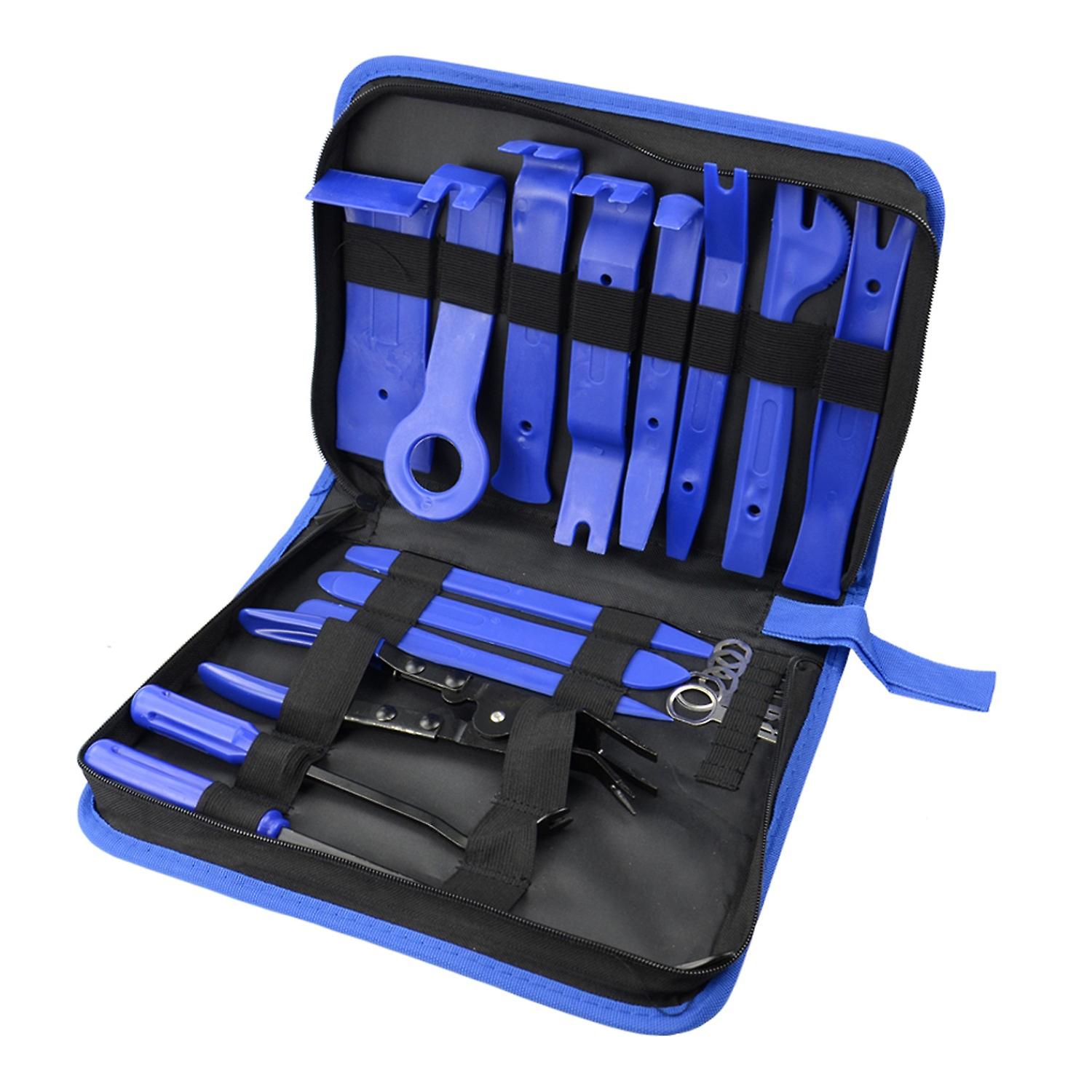 19Pcs/Set Auto Trim Removal Tool Non-slip Plastic Car Door Panel Dash Audio Radio Disassembly Tool K