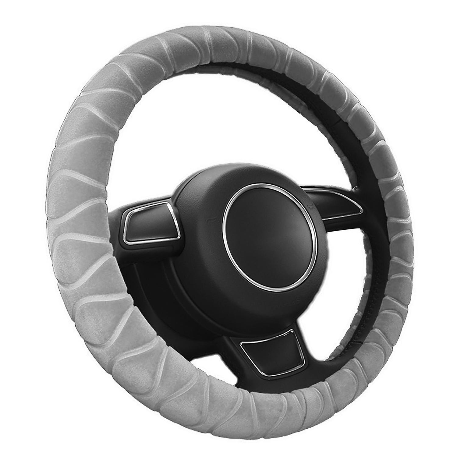 Universal Steering Wheel Cover Warm Plush Fluffy Steering Wheel Protector compatible Vehicles
