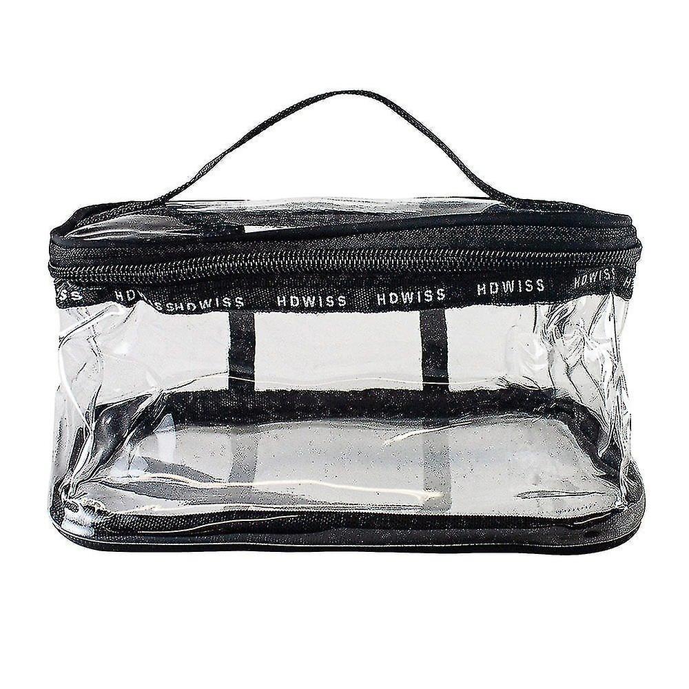 化粧品トイレタリーバッグハンドル付き透明トイレバッグ22x16 cm