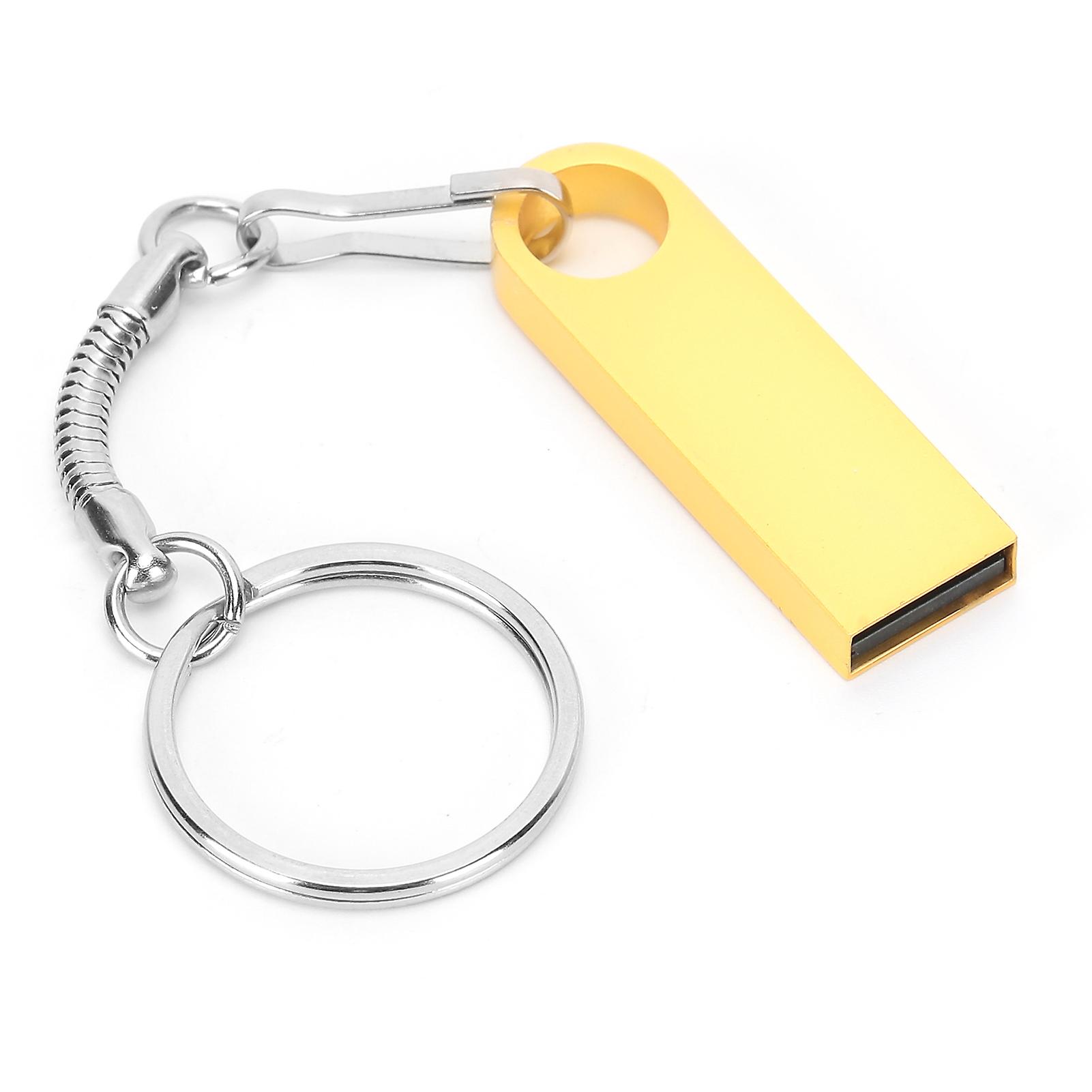 U Disk Gold Mini Metal Portable USB 2.0 Flash Drive Memory Stick Computer Accessories32GB