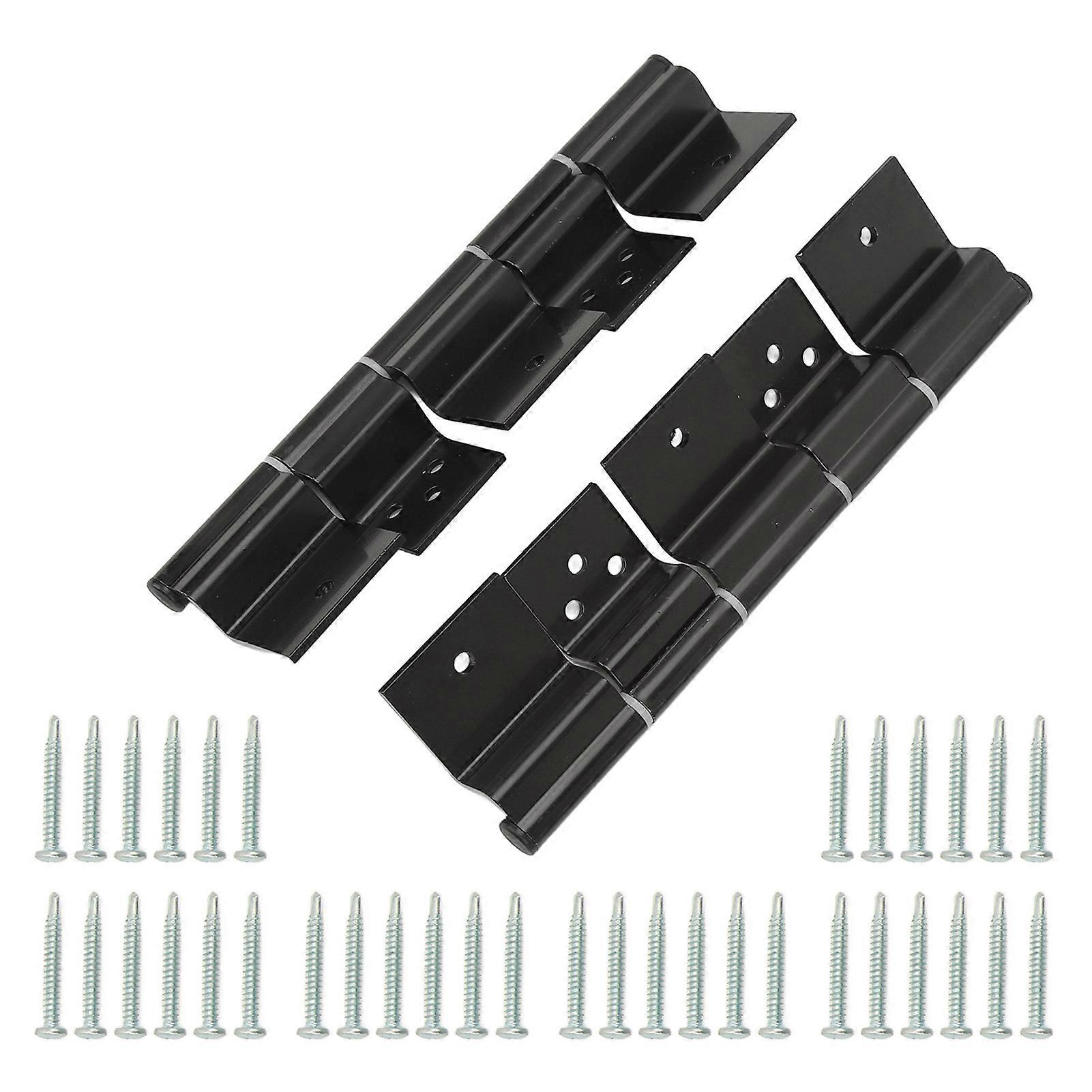 2 Pcs RV Entry Door Friction Hinge Metal Smooth Operation High Strength Black Easy Installation for 5th Wheel Trailer Motorhome