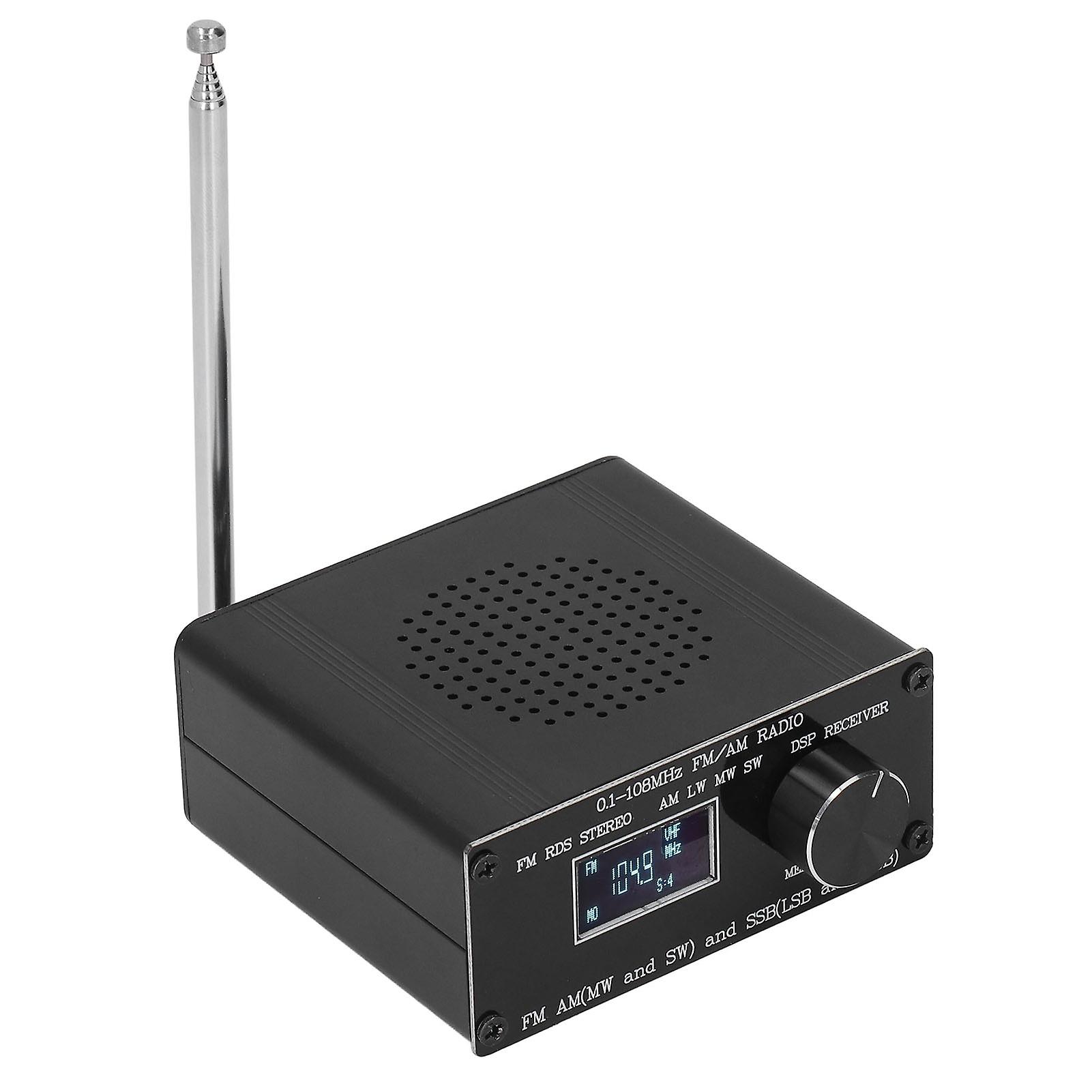 Full Band Radio Receiver with 0.96in Display, SMA & USB Charging - Accessory Set Kit