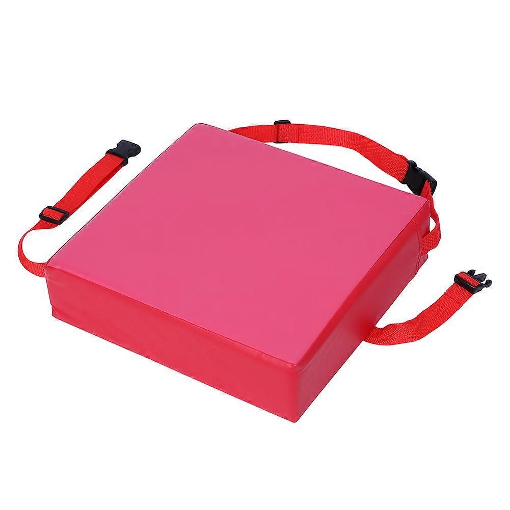 1Pc Adjustable Dining Chair Booster Cushion Kids Children Highchair Seat Pad (Top Surface Red)